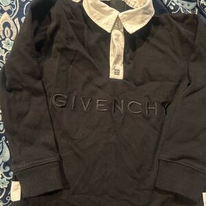 Givenchy Kids Polo in Black with White Collar
